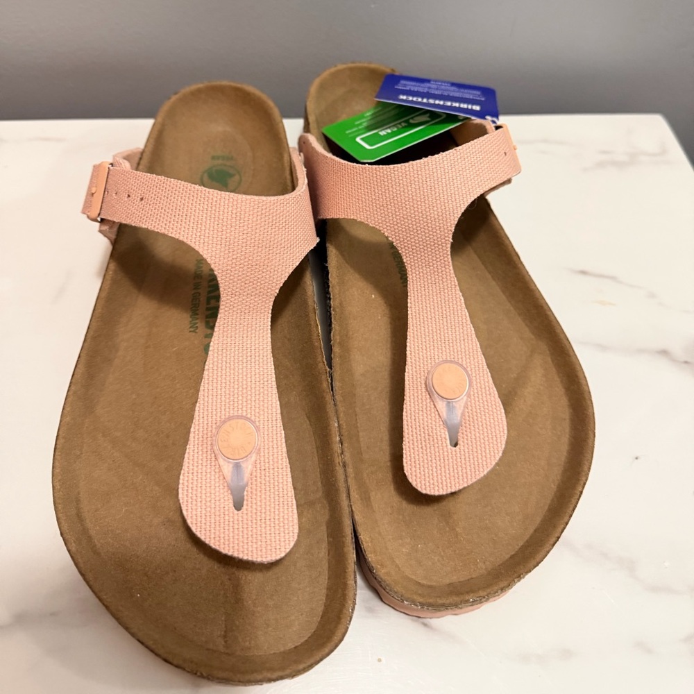 39 Birkenstock Light Pink vegan Gizeh Sandals